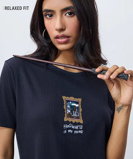 Harry Potter Hogwarts Home Women Relaxed Fit T-Shirts