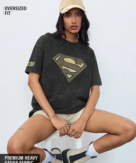 Dark Logo Women Oversized T-Shirts