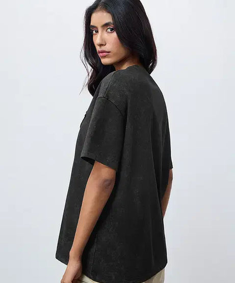 Dark Logo Women Oversized T-Shirts
