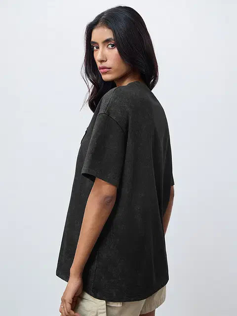 Dark Logo Women Oversized T-Shirts
