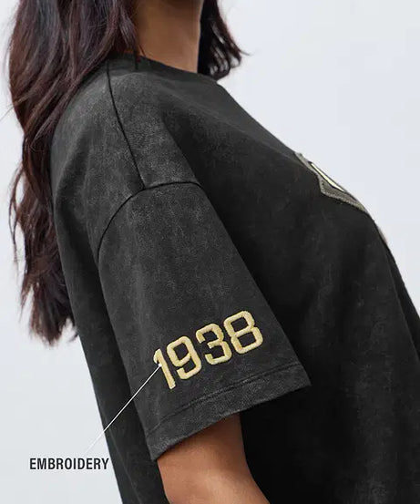 Dark Logo Women Oversized T-Shirts