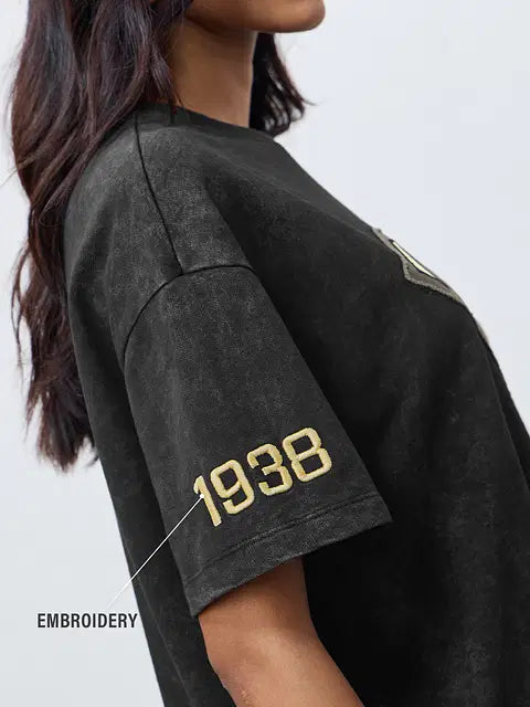 Dark Logo Women Oversized T-Shirts