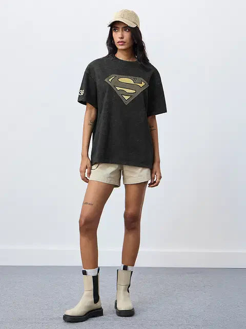 Dark Logo Women Oversized T-Shirts
