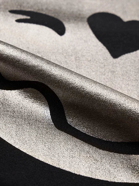 S.W.SMILEY Shimmer Women Oversized T-Shirts