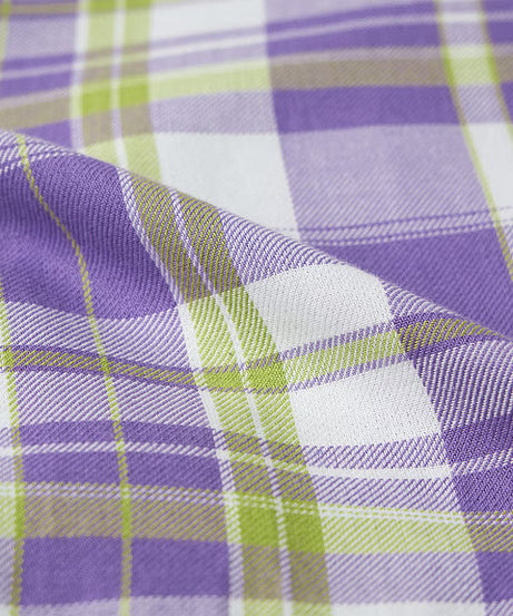 Plaid Lilac Women Boyfriend Shirts
