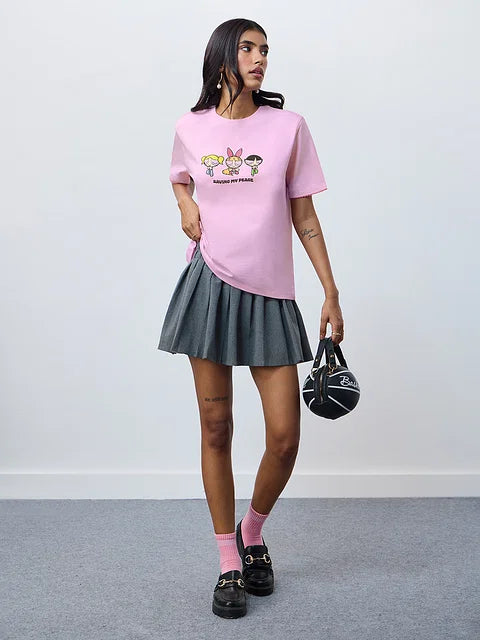 Powerpuff Girls Peace Women Relaxed Fit T-Shirts
