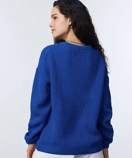Royal Blue Women Oversized Sweaters