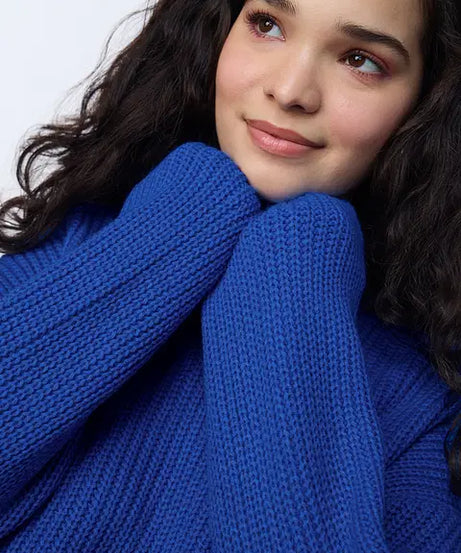 Royal Blue Women Oversized Sweaters