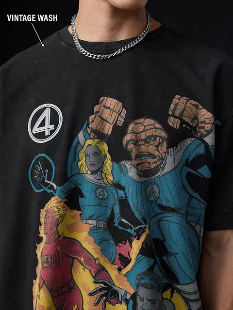 Fantastic Four: Cosmic Clash Oversized T-Shirts