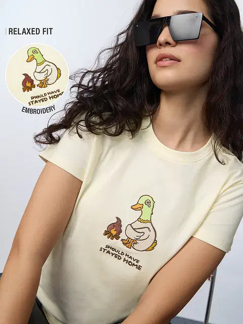 Stayed Home Women Relaxed Fit T-Shirts