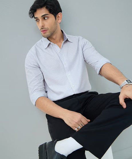 Oxford Stripes Ice Blue Shirts