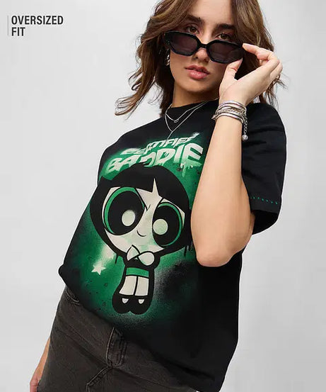 Powerpuff Girls Certified Baddie Women Oversized T-Shirts