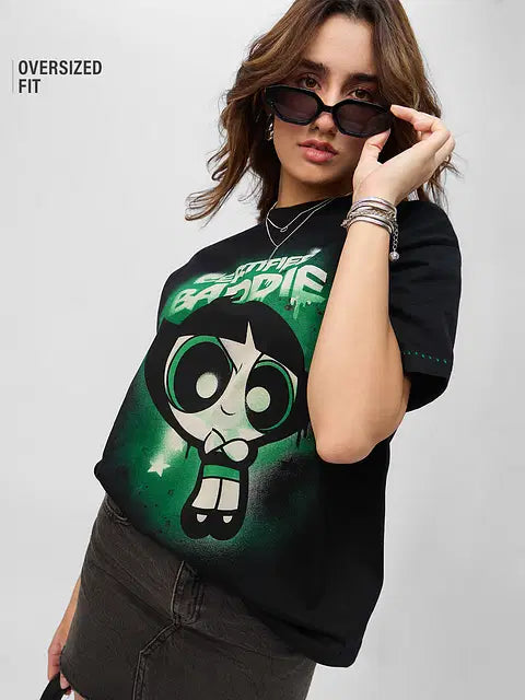 Powerpuff Girls Certified Baddie Women Oversized T-Shirts