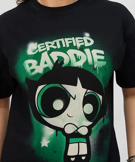 Powerpuff Girls Certified Baddie Women Oversized T-Shirts