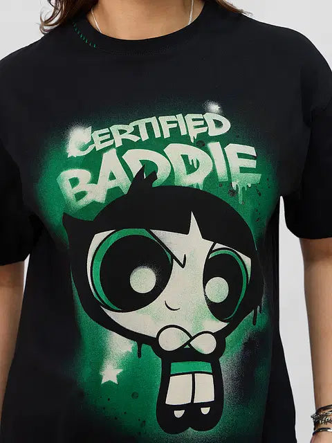 Powerpuff Girls Certified Baddie Women Oversized T-Shirts