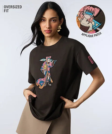 Oversized T-Shirt Ukiyo-E Geisha Women