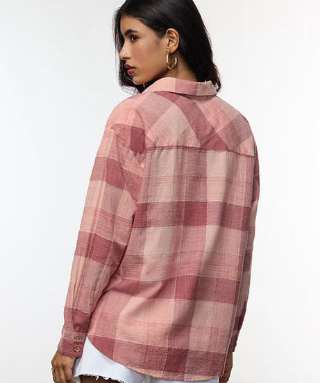 Plaid Allure Women Boyfriend Shirts