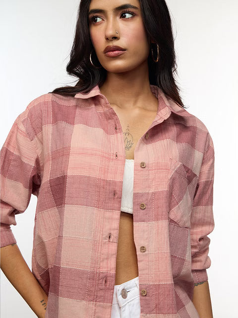 Plaid Allure Women Boyfriend Shirts