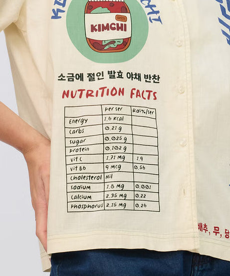 Cotton Linen Kimchi Women Holiday Shirts