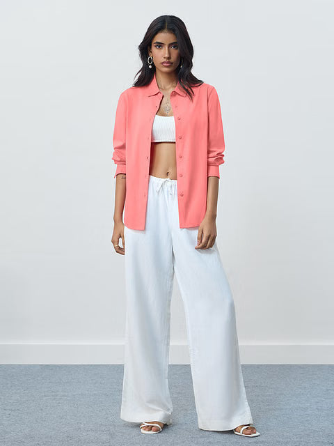 Back Tie-Up Coral Women Shirts