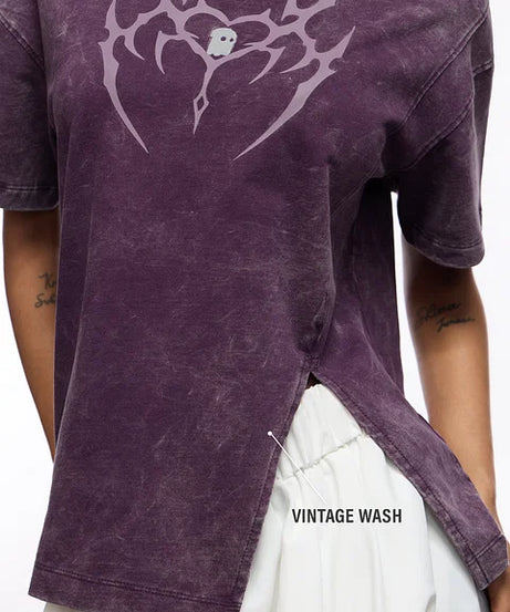 Gothic Heart Women Oversized T-Shirts