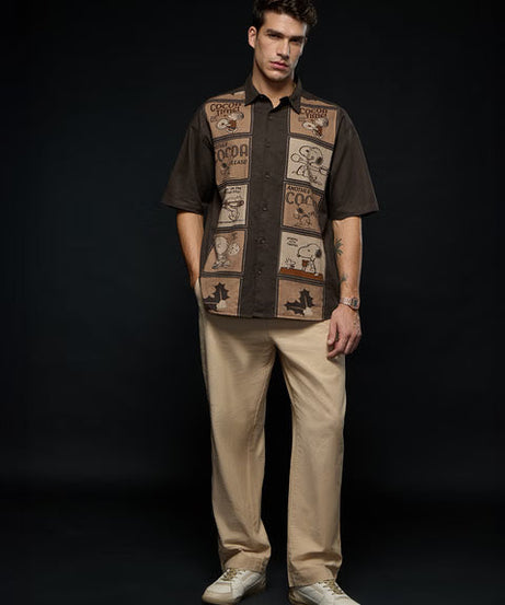 Peanuts Retro Cotton Linen Shirts