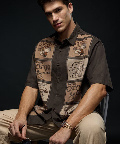 Peanuts Retro Cotton Linen Shirts