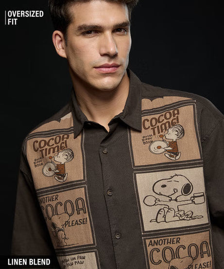 Peanuts Retro Cotton Linen Shirts