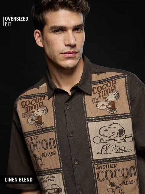 Peanuts Retro Cotton Linen Shirts