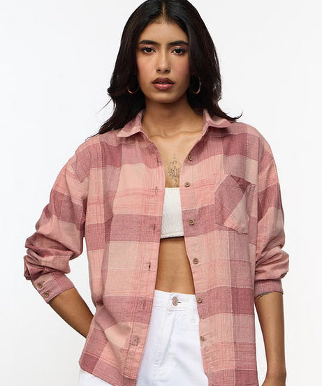 Plaid Allure Women Boyfriend Shirts