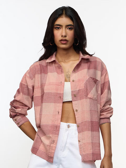 Plaid Allure Women Boyfriend Shirts