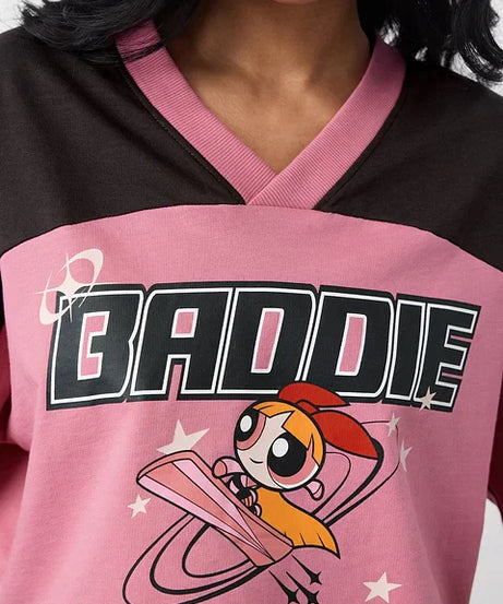 Powerpuff Girls  Baddie Women Oversized Cropped T-Shirts