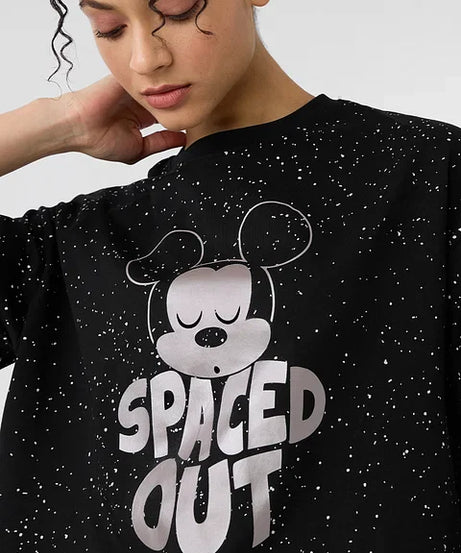 Disney Spaced Out Women Oversized T-Shirts