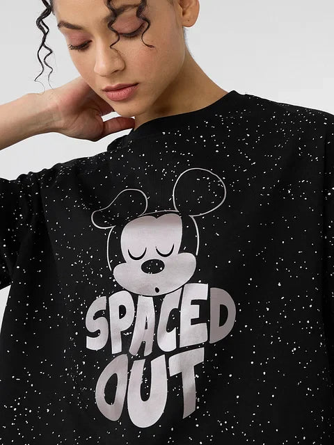 Disney Spaced Out Women Oversized T-Shirts