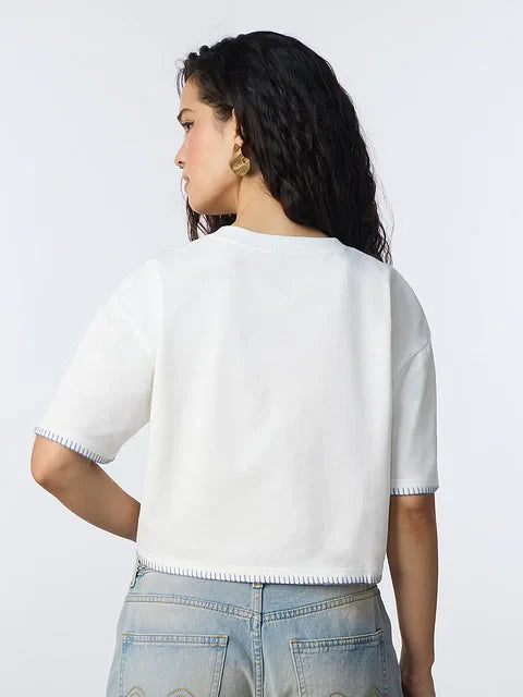 Crop T-Shirt Travelogue Women Oversized Cropped T-Shirts