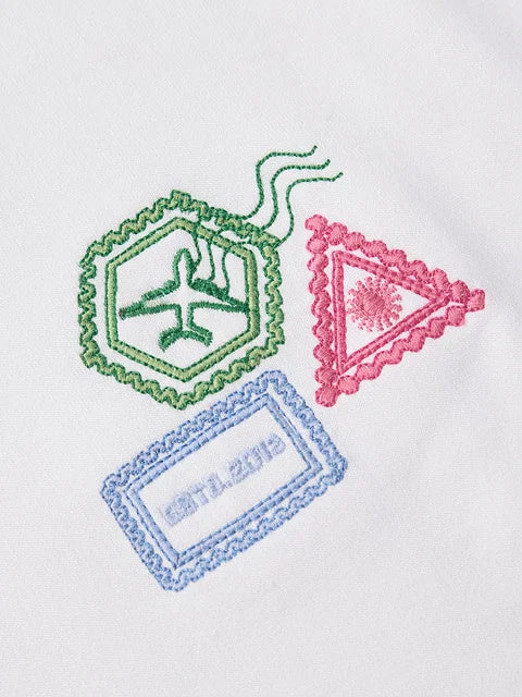 Crop T-Shirt Travelogue Women Oversized Cropped T-Shirts