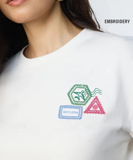 Crop T-Shirt Travelogue Women Oversized Cropped T-Shirts