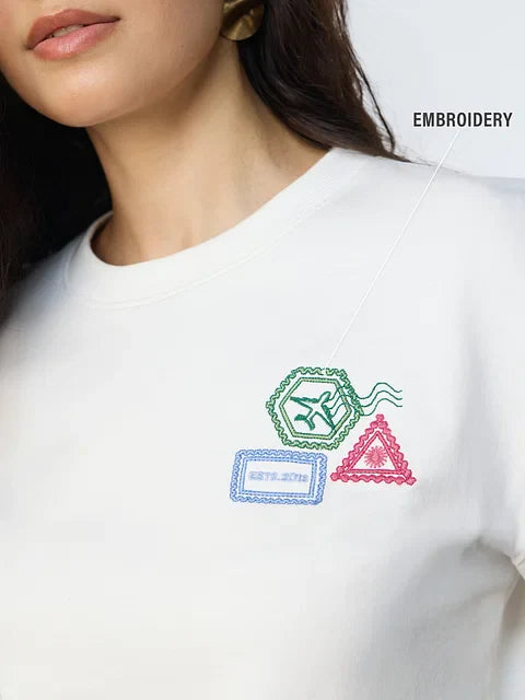 Crop T-Shirt Travelogue Women Oversized Cropped T-Shirts