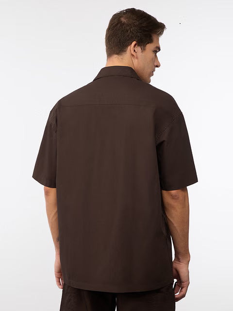 Dark Brown Oversized Shirts