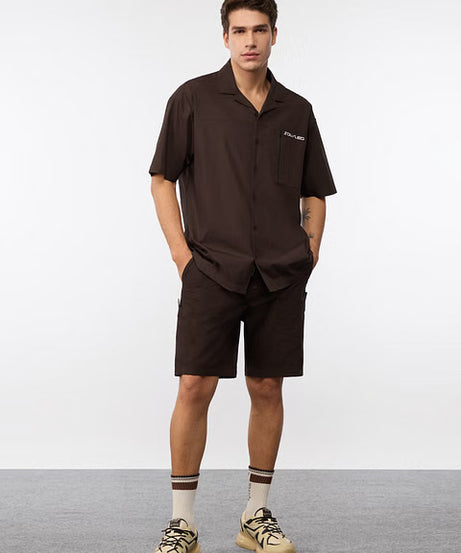 Dark Brown Oversized Shirts