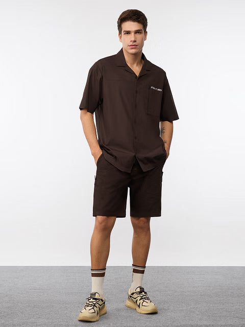 Dark Brown Oversized Shirts