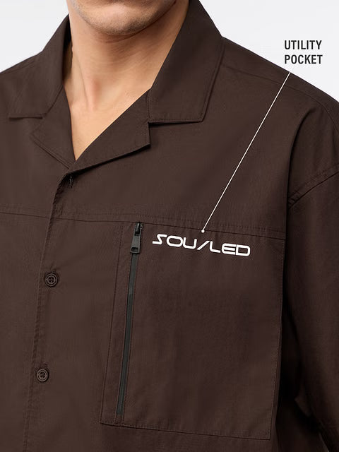 Dark Brown Oversized Shirts