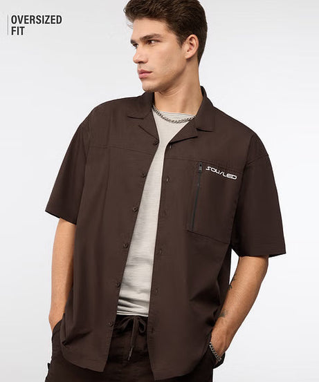 Dark Brown Oversized Shirts