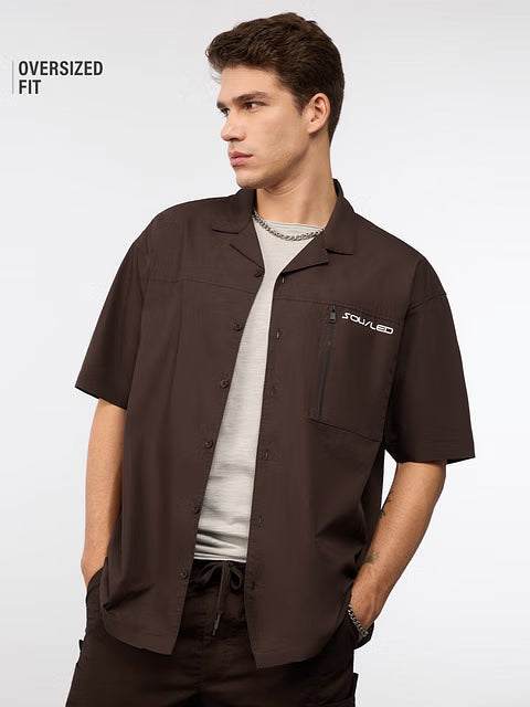 Dark Brown Oversized Shirts