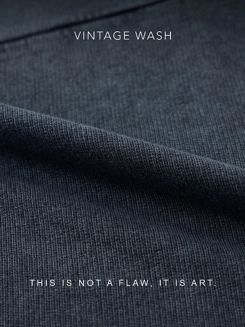 Acid Wash Tee Blue Women Oversized Cropped T-Shirts