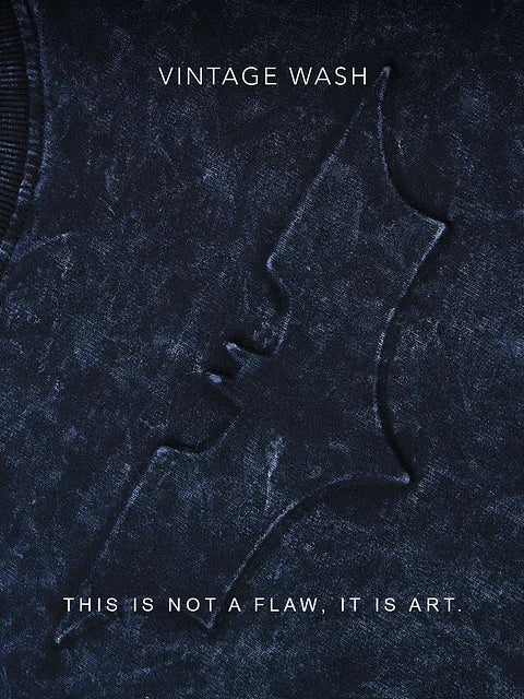 Batman Logo (Washed) Oversized T-Shirts