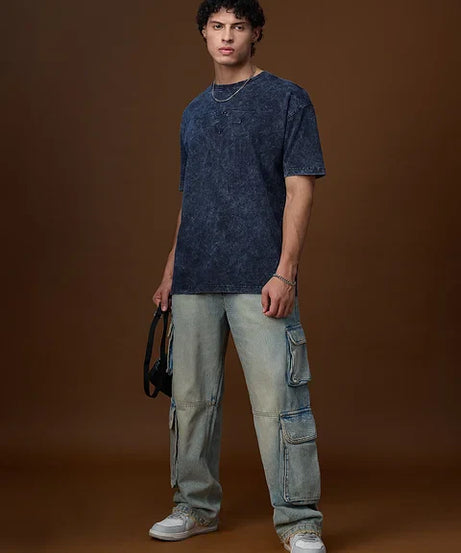 Batman Logo (Washed) Oversized T-Shirts