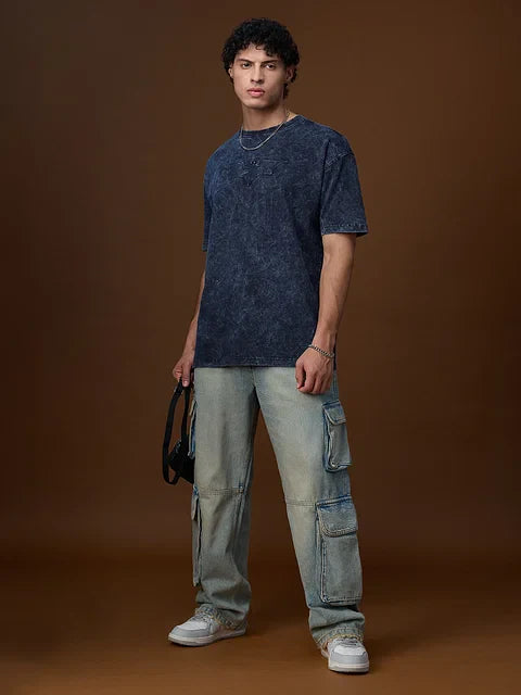 Batman Logo (Washed) Oversized T-Shirts