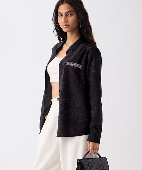 Vintage Violet Women Boyfriend Shirts