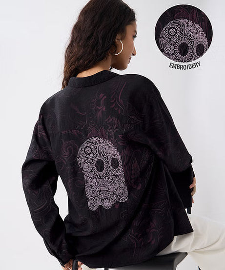 Vintage Violet Women Boyfriend Shirts